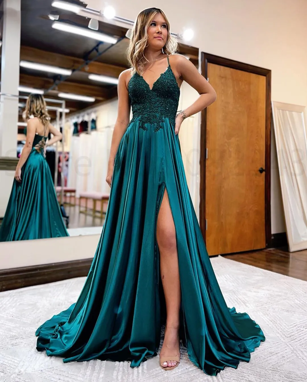 Emerald Green Evening Gowns